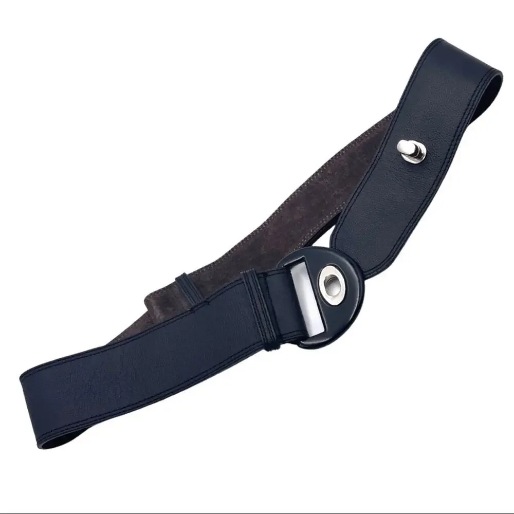 STEVE MADDEN black leather adjustable length belt